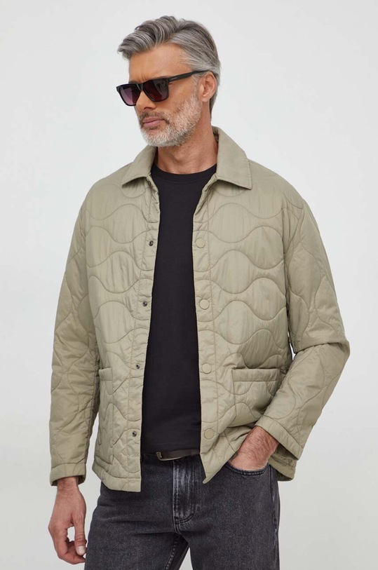 United Colors of Benetton geaca cu captuseala verde 2BA2UN04G