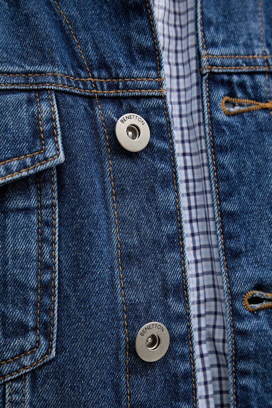 Rifľová bunda United Colors of Benetton 2IPC53GV8 tmavomodrá