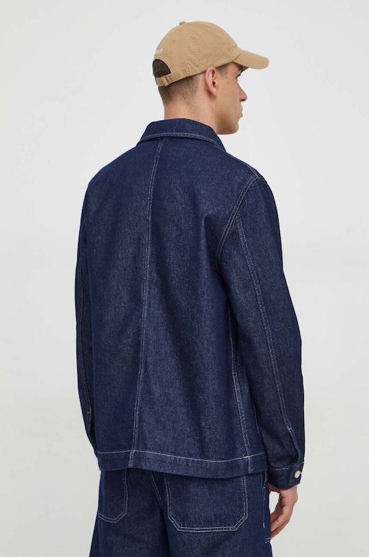 Îmbrăcăminte United Colors of Benetton geacă din denim 2VQDUN04S bleumarin