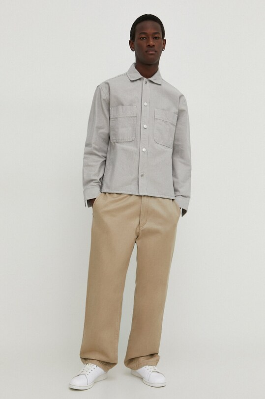 Abercrombie & Fitch geacă din denim KI125.4037.304 gri SS24
