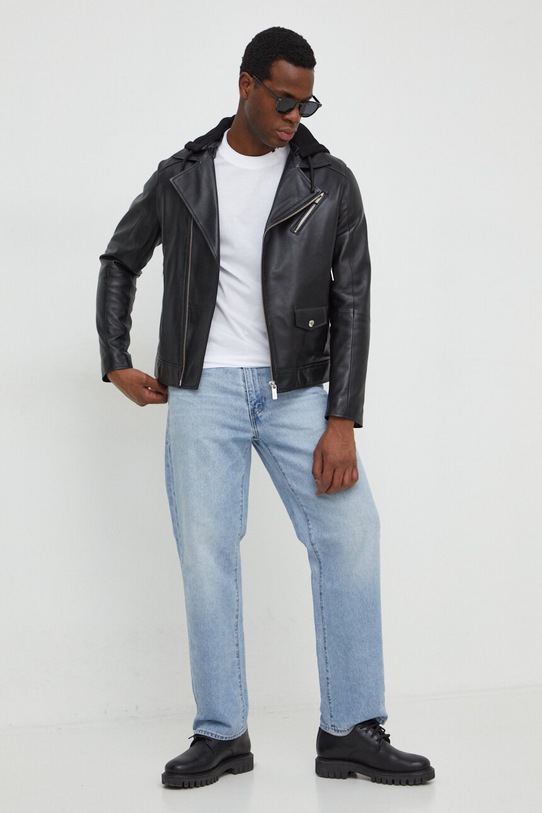 Karl Lagerfeld geaca ramones de piele 534424.555025 negru SS24