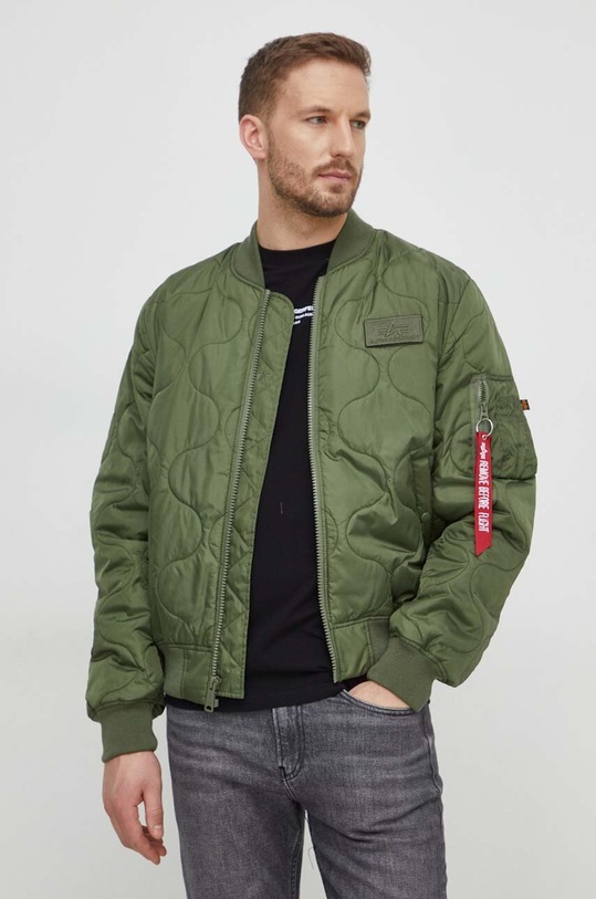 Alpha Industries geaca bomber MA-1 ALS cu captuseala verde 136135