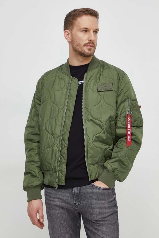 Куртка-бомбер Alpha Industries MA-1 ALS с подкладкой зелёный 136135