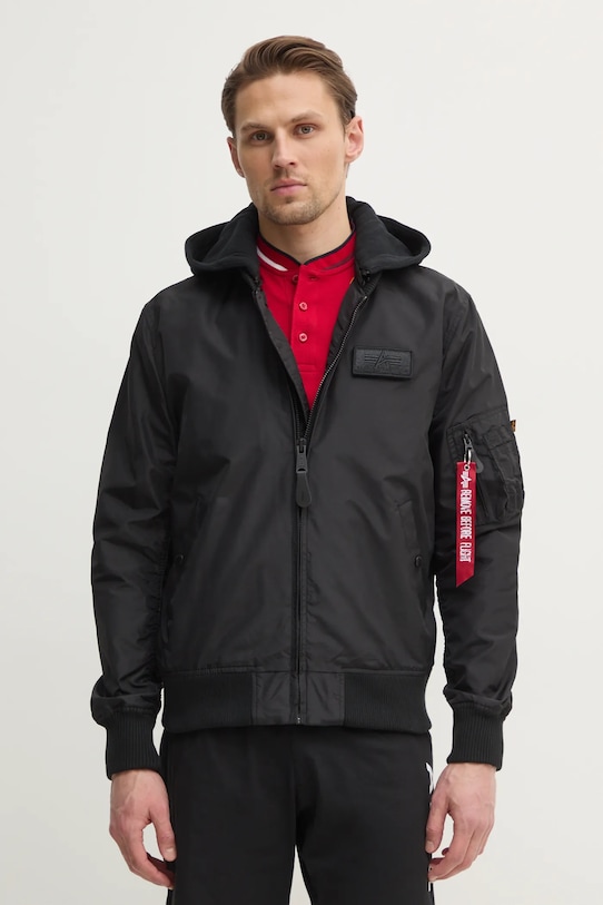 Alpha Industries rövid kabát MA-1 TT Hood fekete 196108