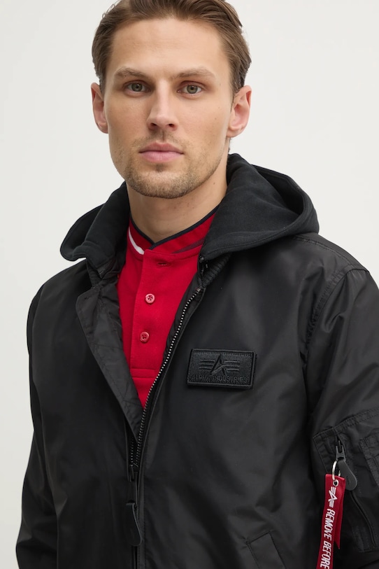 Alpha Industries rövid kabát MA-1 TT Hood fekete 196108