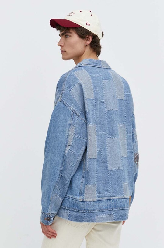 Odzież Desigual kurtka jeansowa ROLANDO 24SMED05 niebieski