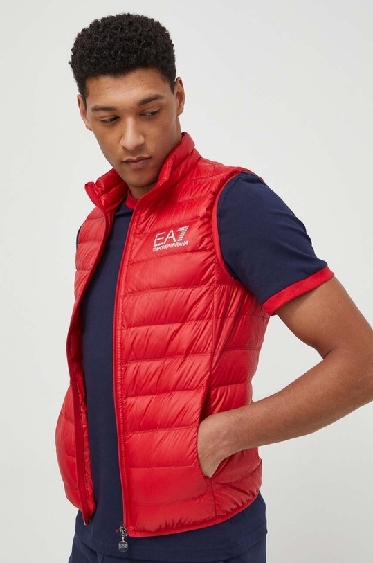 EA7 Emporio Armani bezrękawnik puchowy bez kaptura czerwony PN29Z.8NPQ01.1461