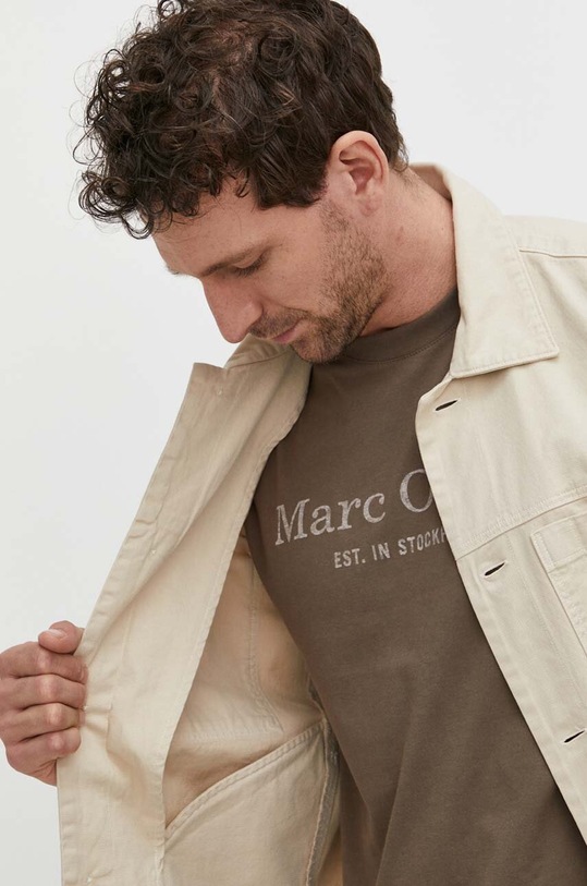 Marc O'Polo kurtka jeansowa z domieszką lnu 423021374078 beżowy