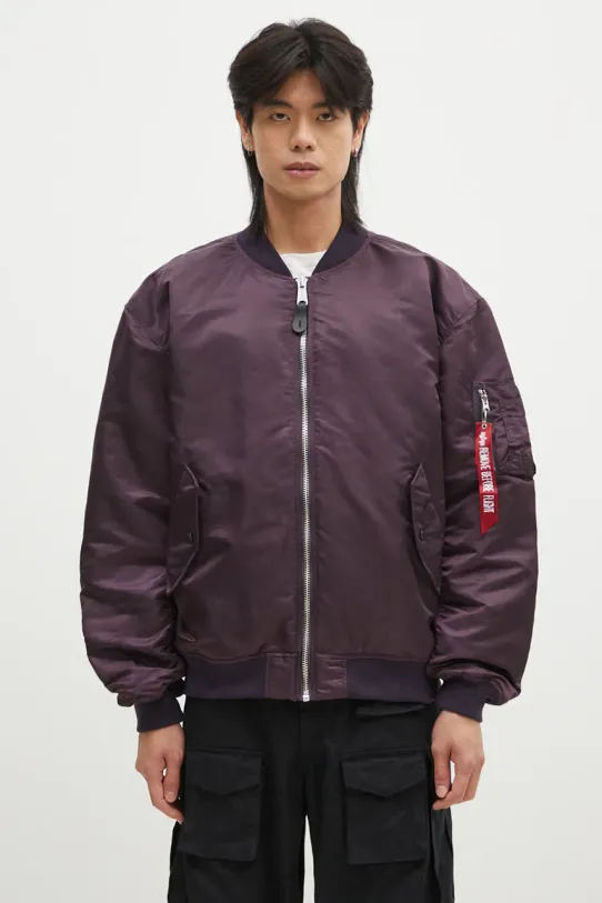 Alpha Industries geacă bomber MA-1 CS cu captuseala violet 136136