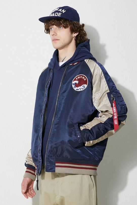 Alpha Industries geaca bomber Japan Warrior Souvenir bleumarin 146101