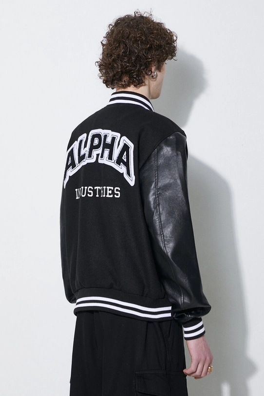 Clothing Alpha Industries bomber jacket PU College 146111 black