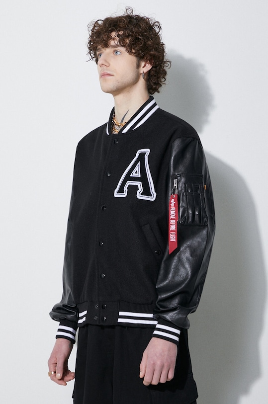 Куртка-бомбер Alpha Industries PU College чёрный 146111