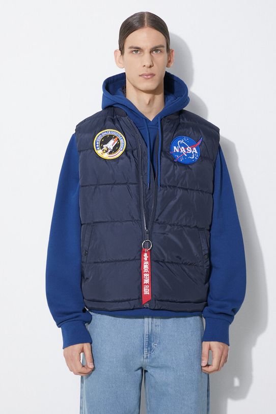 Vesta Alpha Industries Puffer Vest NASA zateplené námořnická modř 118124