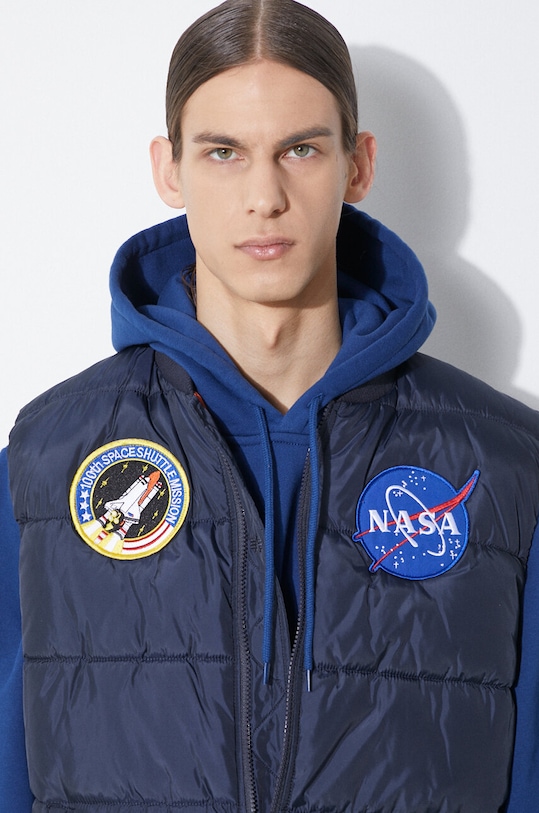Oblečení Vesta Alpha Industries Puffer Vest NASA 118124 námořnická modř
