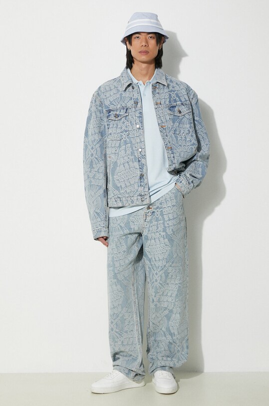Daily Paper giacca di jeans Settle Macrame 2411011 blu SS24