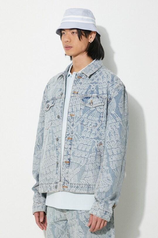 Daily Paper giacca di jeans Settle Macrame blu 2411011