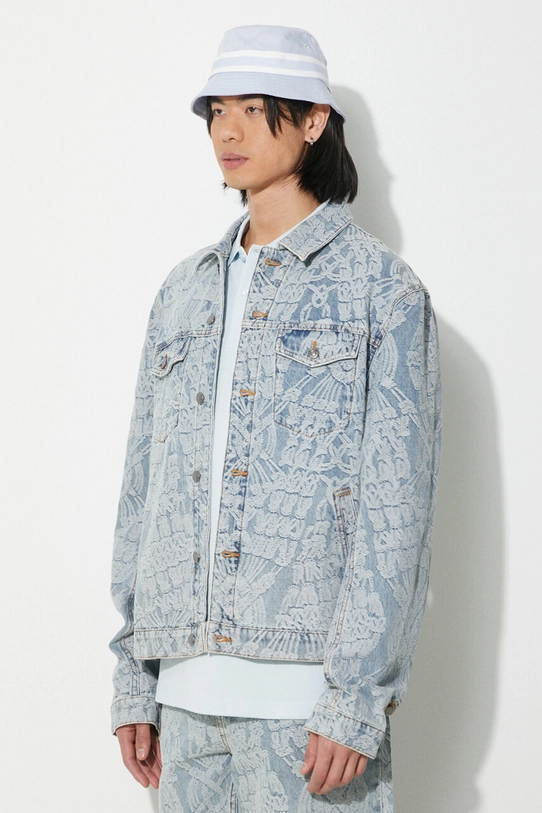 Daily Paper denim jacket Settle Macrame blue 2411011