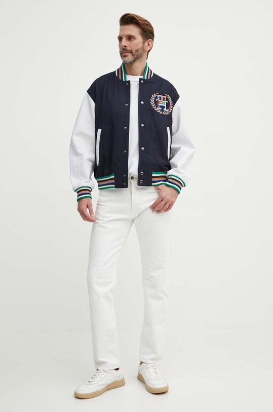 Tommy Hilfiger geacă bomber MW0MW34475 bleumarin SS24
