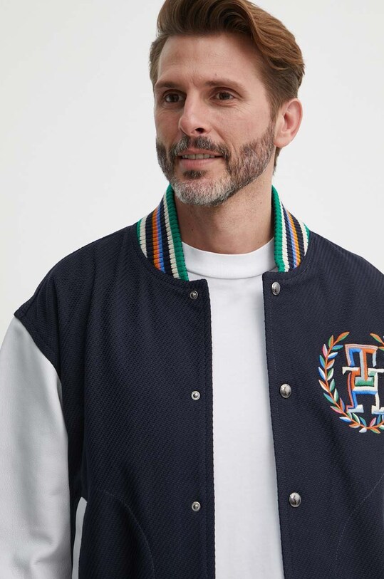 Bunda Tommy Hilfiger tmavomodrá MW0MW34475