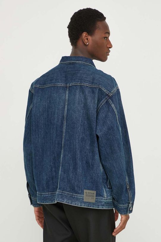 Odzież G-Star Raw kurtka jeansowa D24332.D577 granatowy