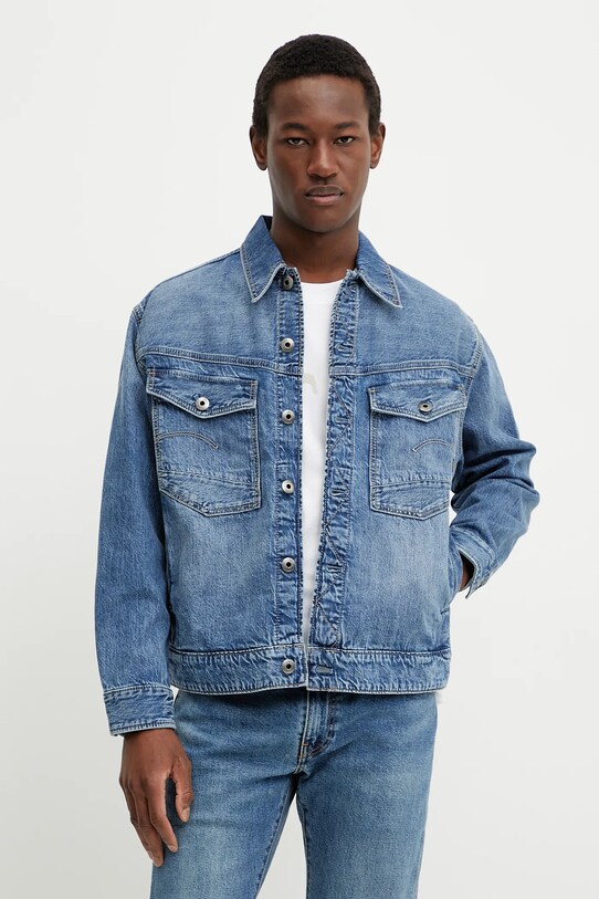 G-Star geacă jeans necaptusit albastru D23593.D536