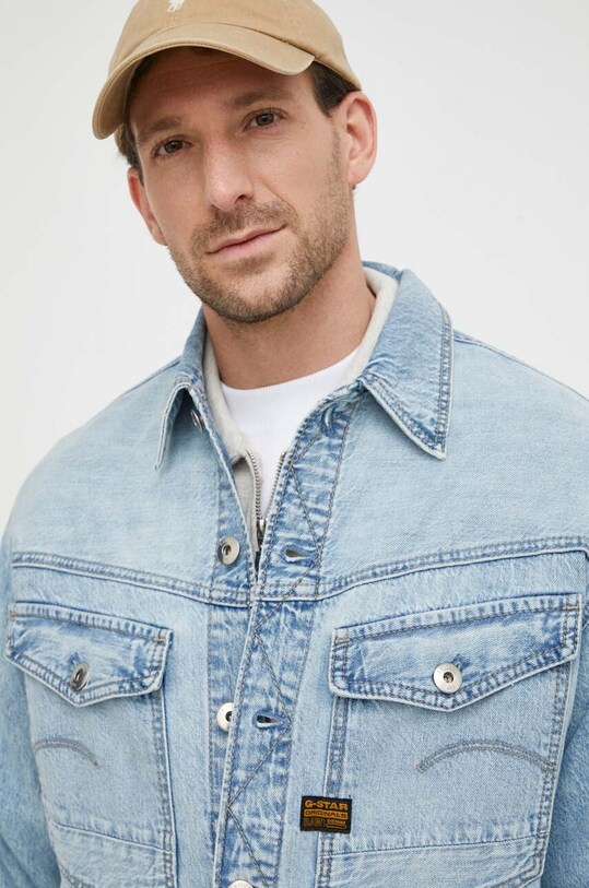 G-Star geacă din denim D23593.D536 albastru