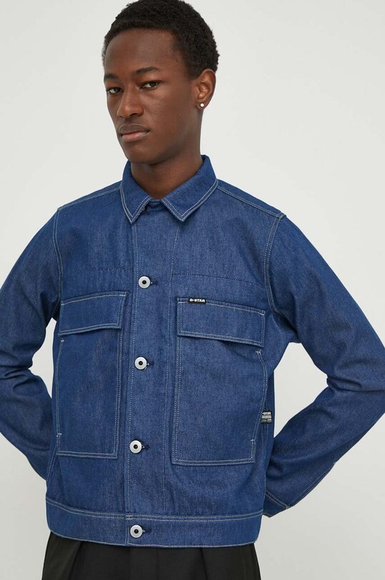 G-Star geacă din denim necaptusit albastru D24762.D547