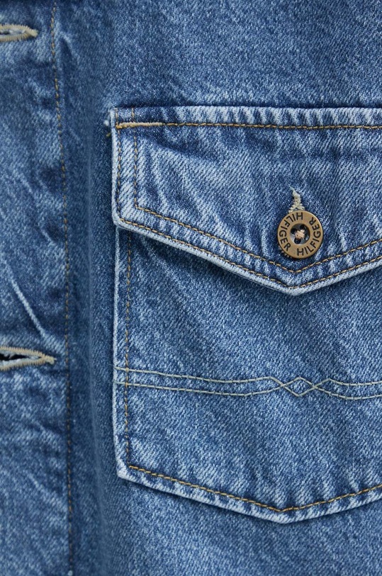 Tommy Hilfiger geacă din denim MW0MW34523 albastru