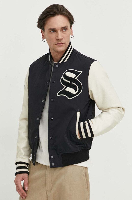 Superdry bomber dzseki enyhén szigetelt fekete M5011857A.12A