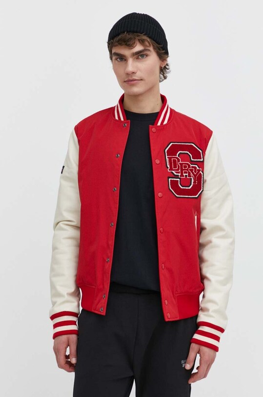Superdry geaca bomber cu captuseala rosu M5011857A.RXG