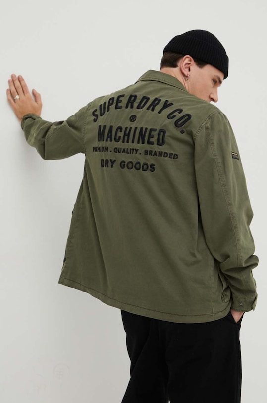Памучно яке Superdry без изолация зелен M5011858A.1KM