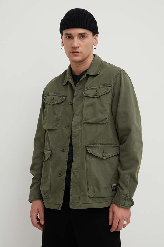 Îmbrăcăminte Superdry jacheta de bumbac M5011858A.1KM verde
