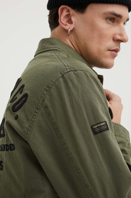 Superdry jacheta de bumbac verde M5011858A.1KM