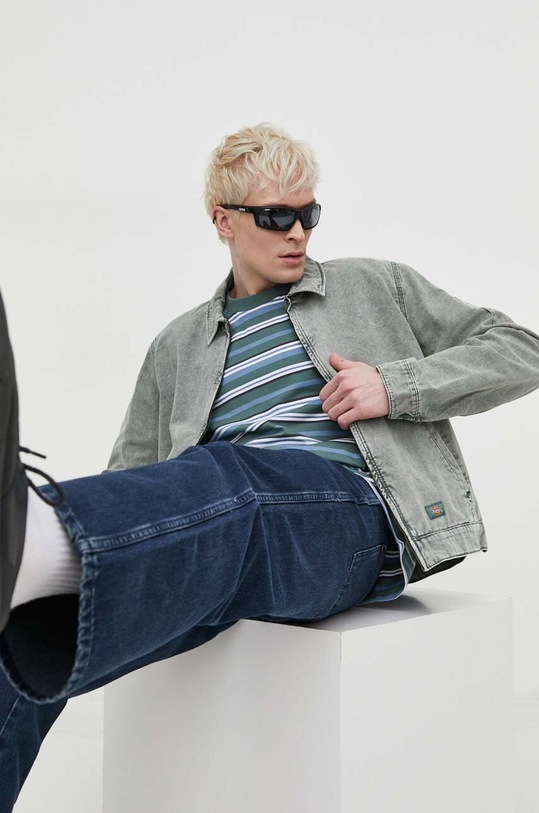 Rifľová bunda Dickies NEWINGTON JACKET bez kapucne zelená DK0A4YQN