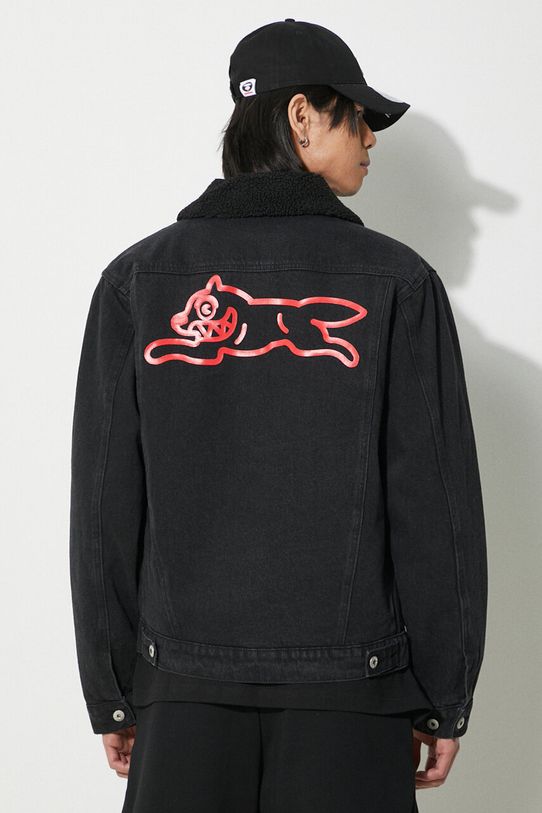 ICECREAM kurtka jeansowa Running Dog Sherpa pozostałe czarny IC24147