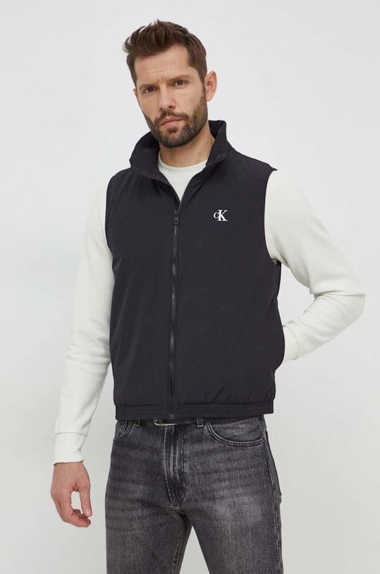 Calvin Klein Jeans bezrękawnik bez kaptura czarny J30J325105