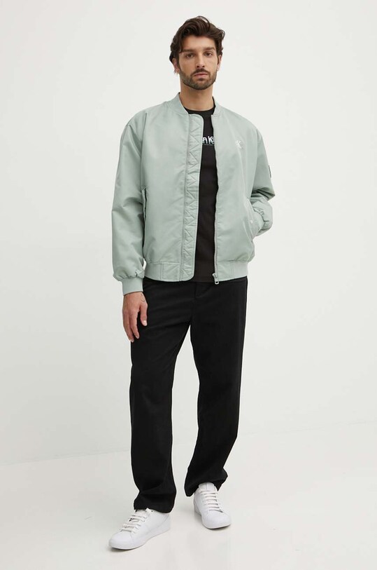 Яке бомбър Calvin Klein Jeans J30J325110 зелен SS24