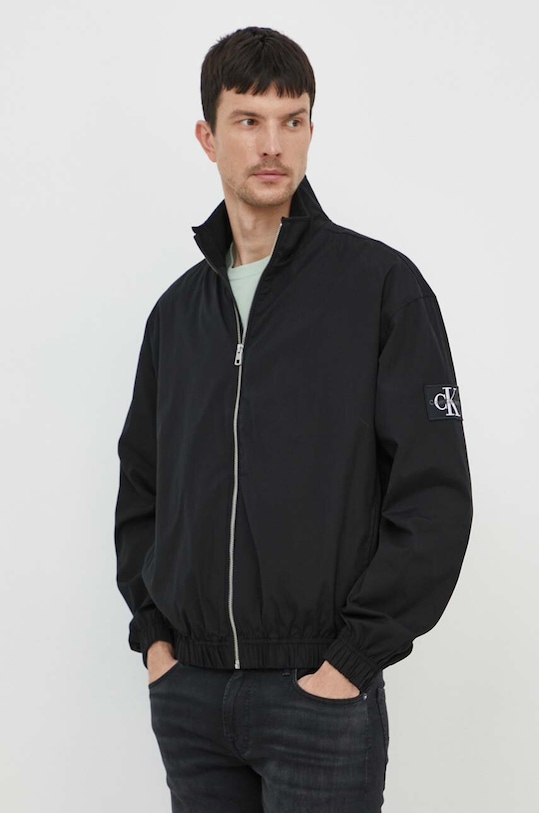 Bunda Calvin Klein Jeans oversize čierna J30J325316