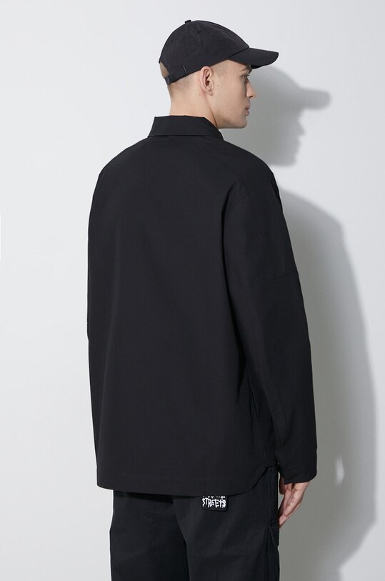 Одяг Бавовняна куртка A-COLD-WALL* Zip Overshirt ACWMSH138A чорний