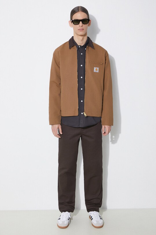 Carhartt WIP cotton jacket Detroit Jacket I032940.00S01 brown SS24
