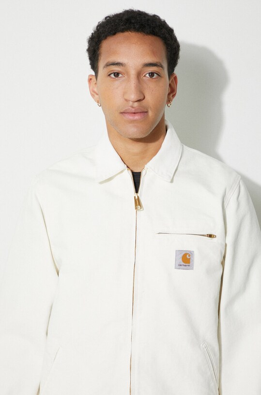 Carhartt WIP giacca di jeans Detroit Jacket I032940.0DJ02 bianco