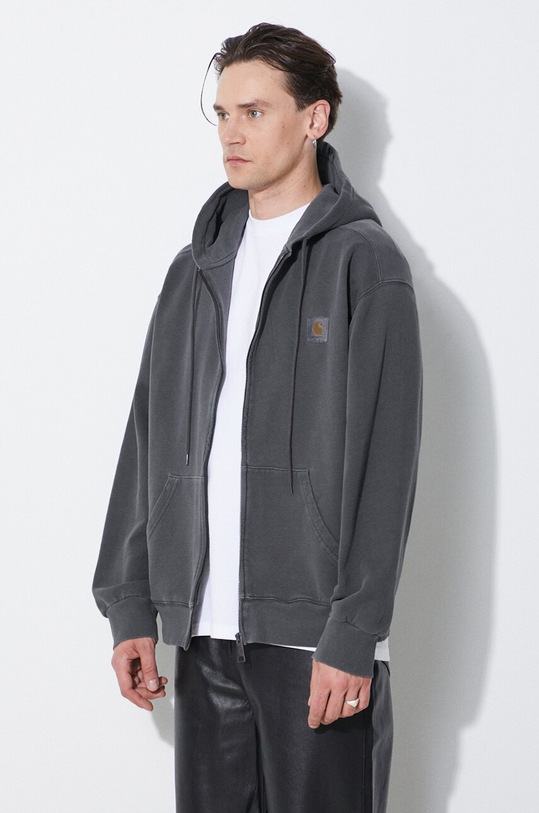 Carhartt WIP cotton sweatshirt Hooded Nelson Jacket gray I033064.98GD
