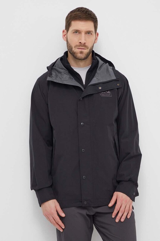 Куртка outdoor Marmot 78 All Weather Parka з капюшоном чорний M14626