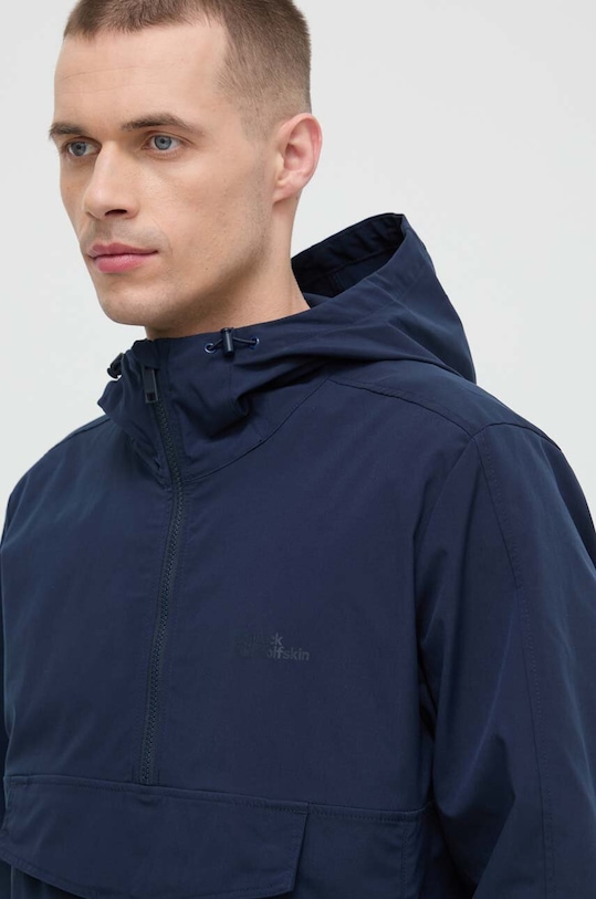 Jack Wolfskin geaca de ploaie Desert Wind Overhead bleumarin 1307841