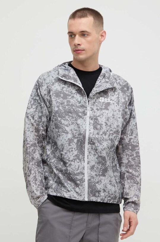 Jack Wolfskin jacheta de exterior Prelight Wind necaptusit gri 1307861