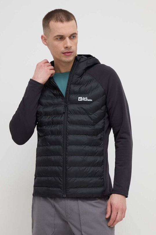 Спортивная куртка Jack Wolfskin Routeburn Pro Hybrid с капюшоном чёрный 1710512.
