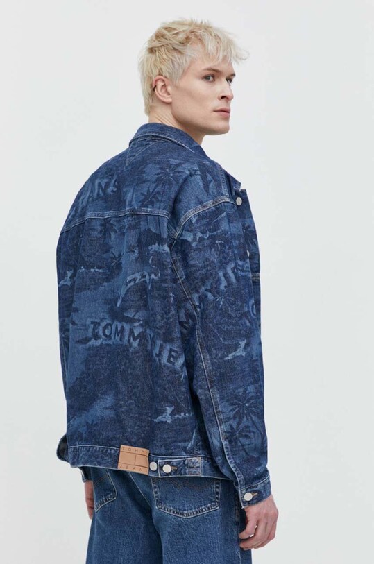 Îmbrăcăminte Tommy Jeans geacă din denim DM0DM18971 bleumarin