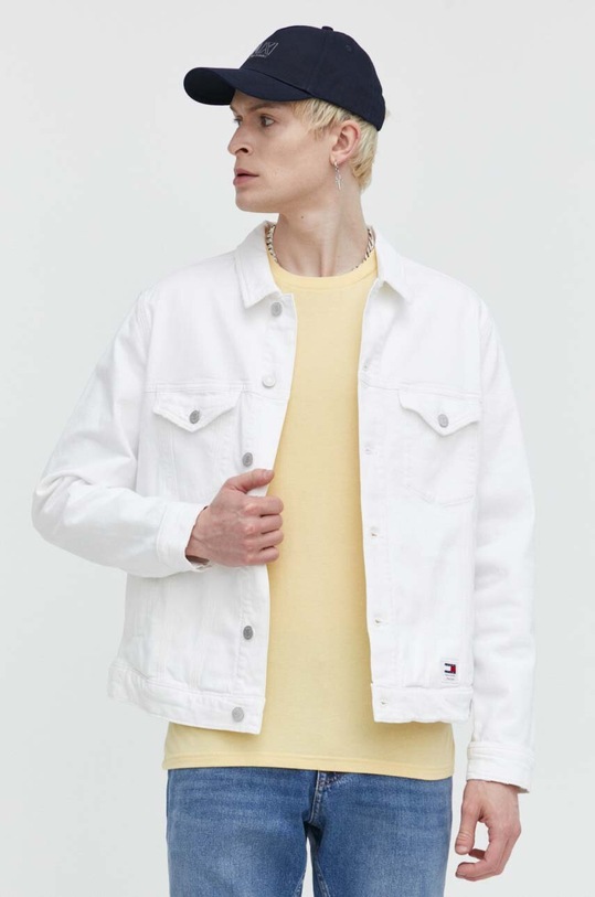 Tommy Jeans giacca di jeans denim bianco DM0DM18780