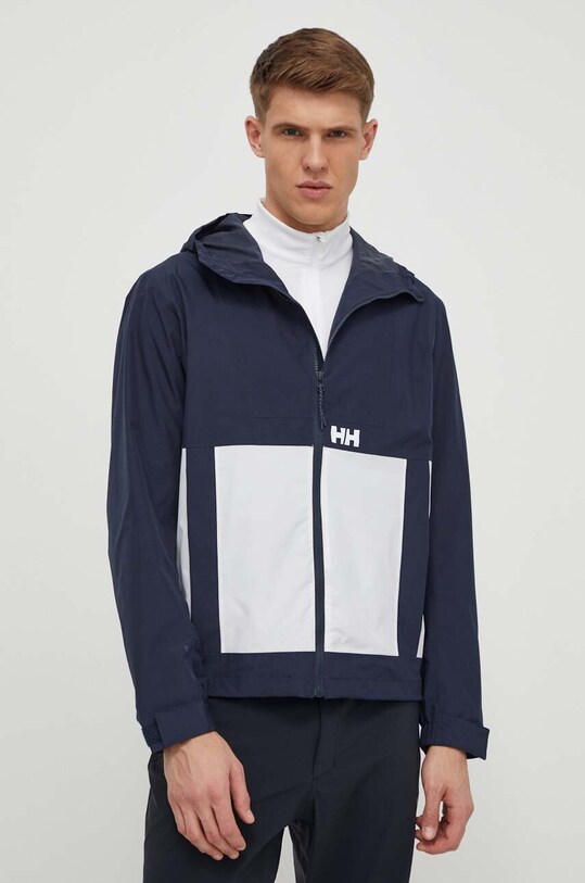 Helly Hansen geaca de ploaie Rig necaptusit bleumarin 54096