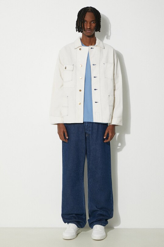 Μπουφάν Human Made Garment Dyed Coverall Jacket HM27JK013 μπεζ SS24